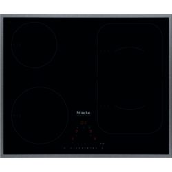 Miele KM6322 Induction Hob in Black with Stainless Steel Trim